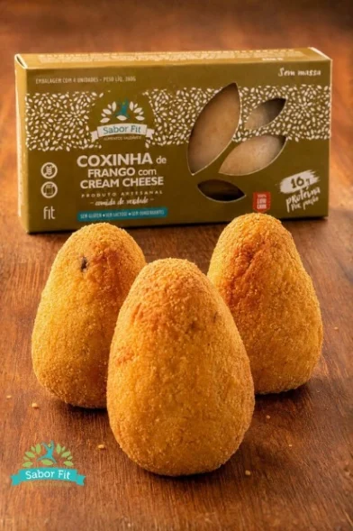 Coxinha low carb, fotografia oficial do cardápio Vita e Alimenti