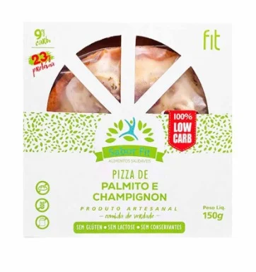 Pizza de palmito e champignon, fotografia oficial do cardápio Vita e Alimenti